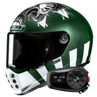 Casque Integrale HJC V10 Crania MC4 + Kit Bluetooth 5S Solo Casque Integrale HJC V10 Crania MC4 + Kit Bluetooth 5S Solo