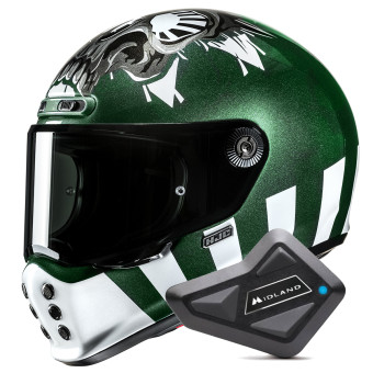 Casque Integrale HJC V10 Crania MC4 + Kit Bluetooth BT Mini Casque Integrale HJC V10 Crania MC4 + Kit Bluetooth BT Mini