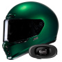Casque Integrale HJC V10 Deep Green+ Kit bluetooth 5R Lite Solo