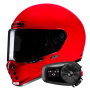 Casque Integrale HJC V10 Deep Red + Kit Bluetooth 5S Solo