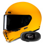 Casque Integrale HJC V10 Deep Yellow+ Kit bluetooth 5R Lite Solo