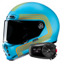Casque Integrale HJC V10 Foni MC27 + Kit Bluetooth 5S Solo
