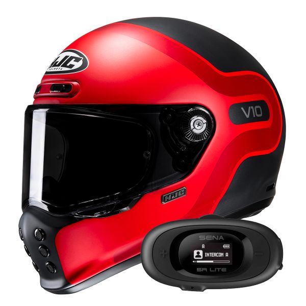 Integrale HJC V10 Grape MC1SF + Kit bluetooth 5R Lite Solo