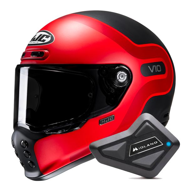 Integrale HJC V10 Grape MC1SF + Kit Bluetooth BT Mini