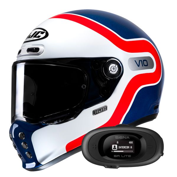 Integrale HJC V10 Grape MC21+ Kit bluetooth 5R Lite Solo
