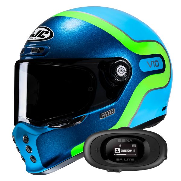 Integrale HJC V10 Grape MC24+ Kit bluetooth 5R Lite Solo