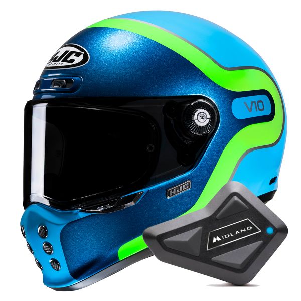 Integrale HJC V10 Grape MC24 + Kit Bluetooth BT Mini