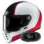 Casque Integrale HJC V10 Hodu MC1 + Kit bluetooth 5R Lite