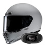 Casque Integrale HJC V10 N. Grey+ Kit bluetooth 5R Lite Solo
