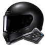 Casque Integrale HJC V10 Semi Flat Black + Kit Bluetooth BT Mini