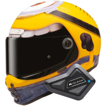 Integrale HJC V10 Stuart Minions MC3 + Kit Bluetooth BT Mini