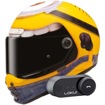 Integrale HJC V10 Stuart Minions MC3 + Kit Bluetooth Lokui K30