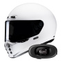 Casque Integrale HJC V10 White + Kit bluetooth 5R Lite Solo