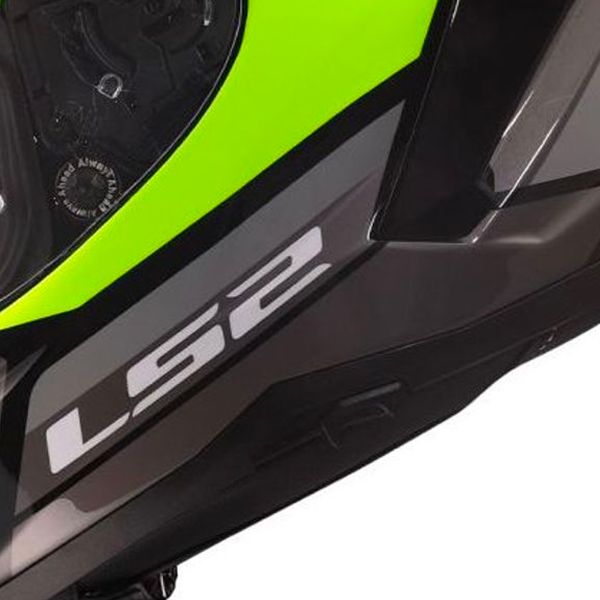 LS2 Challenger II Viper Grey H-V Yellow FF817