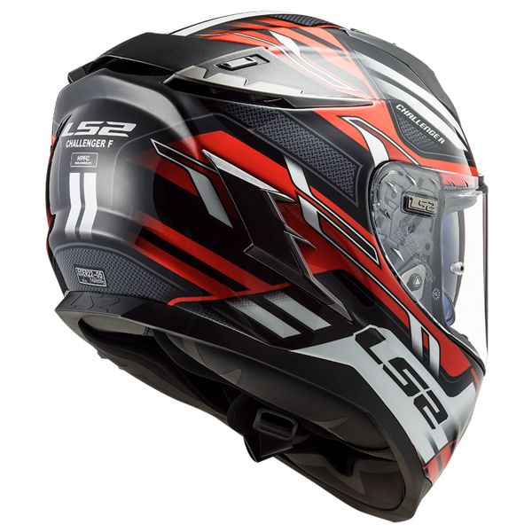 LS2 Challenger Spin Black Red White FF327