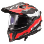 Casque Integrale LS2 Explorer C Trick Bianco Rosso MX701