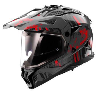 Casque Integrale LS2 Pioneer II Crazy Black Red MX702 Casque Integrale LS2 Pioneer II Crazy Black Red MX702