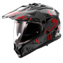Casque Integrale LS2 Pioneer II Crazy Black Red MX702