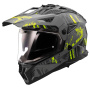 Casque Integrale LS2 Pioneer II Crazy Matt Black H-V Yellow MX702