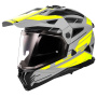 Casque Integrale LS2 Pioneer II Namib Matt Grey H-V Yellow MX702