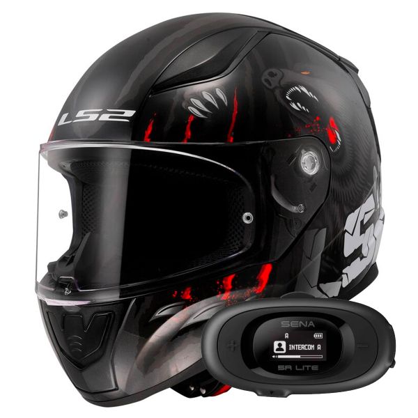 Integrale LS2 Rapid II Claw Black FF353 + Kit bluetooth 5R Lite Solo Integrale LS2 Rapid II Claw Black FF353 + Kit bluetooth 5R Lite Solo
