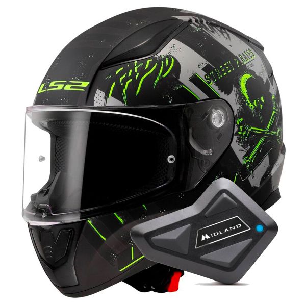 Integrale LS2 Rapid II Pirates Matt Titanium FF353 + Kit Bluetooth BT Mini Integrale LS2 Rapid II Pirates Matt Titanium FF353 + Kit Bluetooth BT Mini