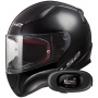 Casque Integrale LS2 Rapid II Solid Black FF353 + Kit bluetooth 5R Lite Solo