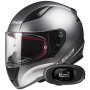 Casque Integrale LS2 Rapid II Solid Matt Titanium FF353 + Kit bluetooth 5R Lite Solo