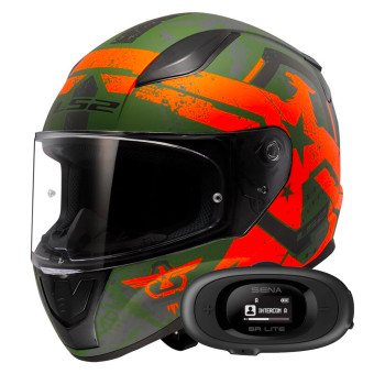 Integrale LS2 Rapid II Thunderbirds Matt Orange FF353 + Kit bluetooth 5R Lite Solo
