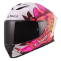 Casque Integrale LS2 Rapid III Poppies II White Pink FF820