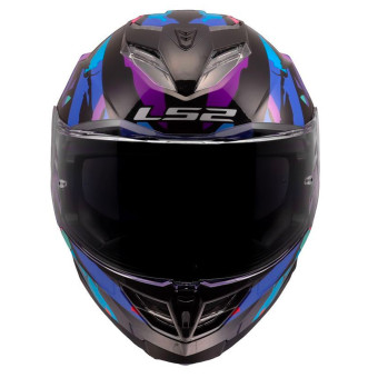LS2 Storm III Kaos Black Purple Blue FF818