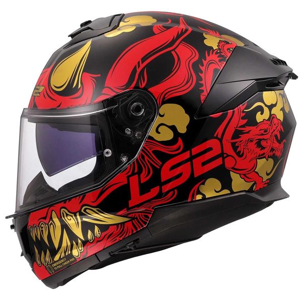 LS2 Stream II Drako Nero Rosso FF808