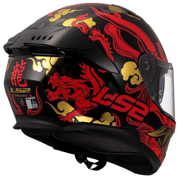 LS2 Stream II Drako Nero Rosso FF808