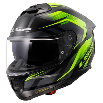 Casque Integrale LS2 Stream II Fury Black H-V Yellow FF808 Casque Integrale LS2 Stream II Fury Black H-V Yellow FF808