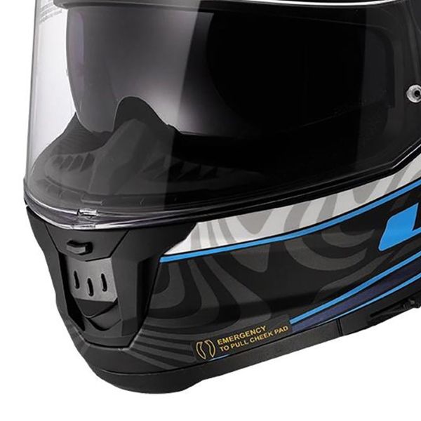 LS2 Flusso II Galdam Nero Blu FF808