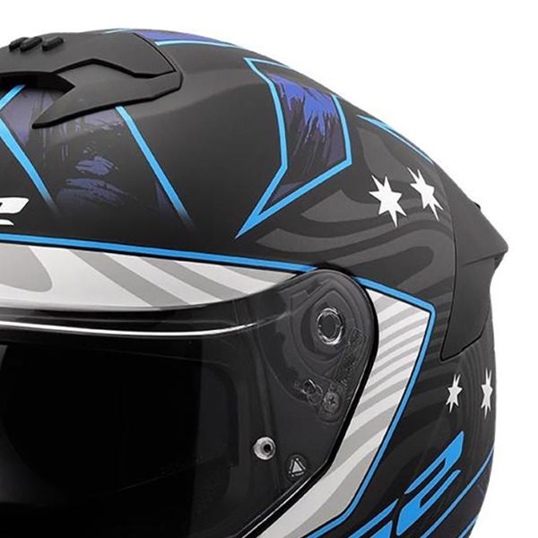 LS2 Flusso II Galdam Nero Blu FF808