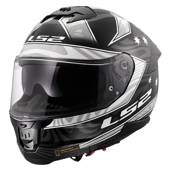 Integrale LS2 Flusso II Galdam Nero Bianco FF808 Integrale LS2 Flusso II Galdam Nero Bianco FF808