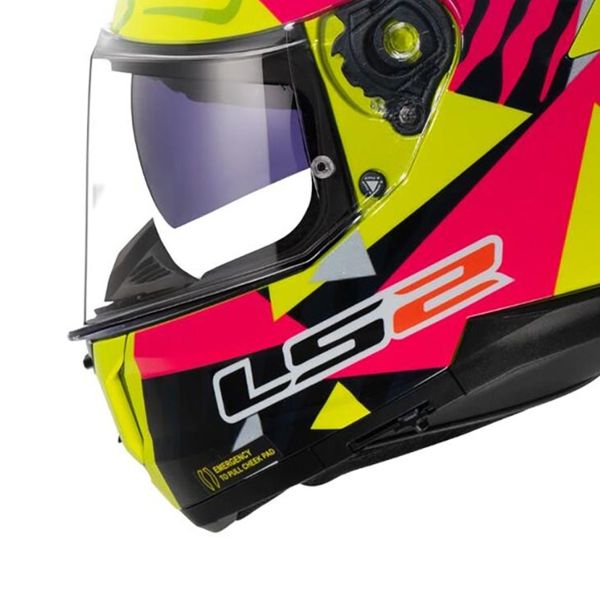 LS2 Stream II Tiger H-Vis Giallo Rosa FF808