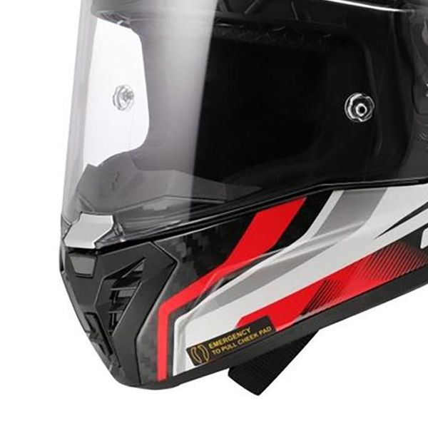 LS2 Thunder GP Aero Raute Bianco Rosso FF805