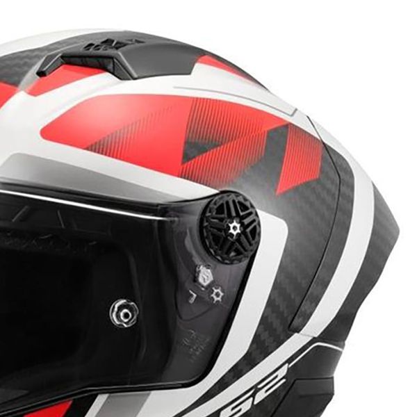 LS2 Thunder GP Aero Raute Bianco Rosso FF805