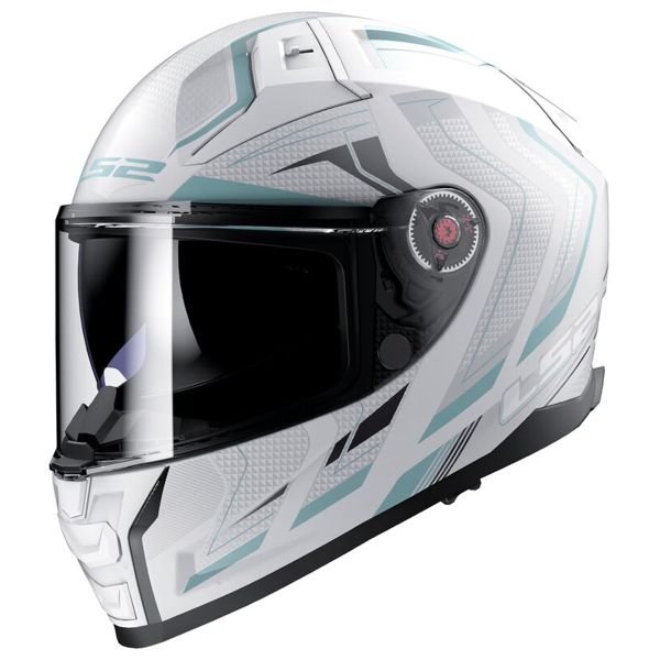 Integrale LS2 Vector II Alizer Matt White Silver FF811 Integrale LS2 Vector II Alizer Matt White Silver FF811