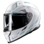 Casque Integrale LS2 Vector II Alizer Matt White Silver FF811