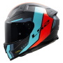Casque Integrale LS2 Vector II C Griglia Rosso Ciano FF811