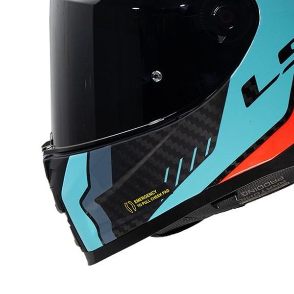 LS2 Vector II C Griglia Rosso Ciano FF811