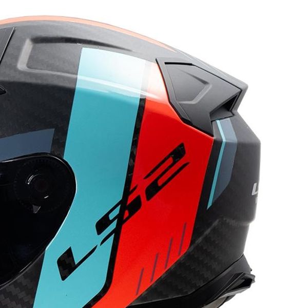 LS2 Vector II C Griglia Rosso Ciano FF811