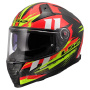 Casque Integrale LS2 Vector II C Tantic Rosso H-Vis Giallo FF811