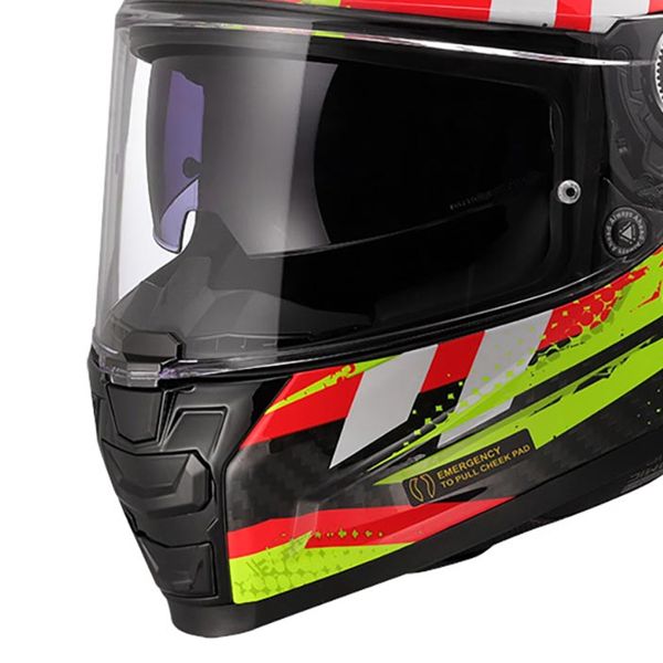 LS2 Vector II C Tantic Rosso H-Vis Giallo FF811