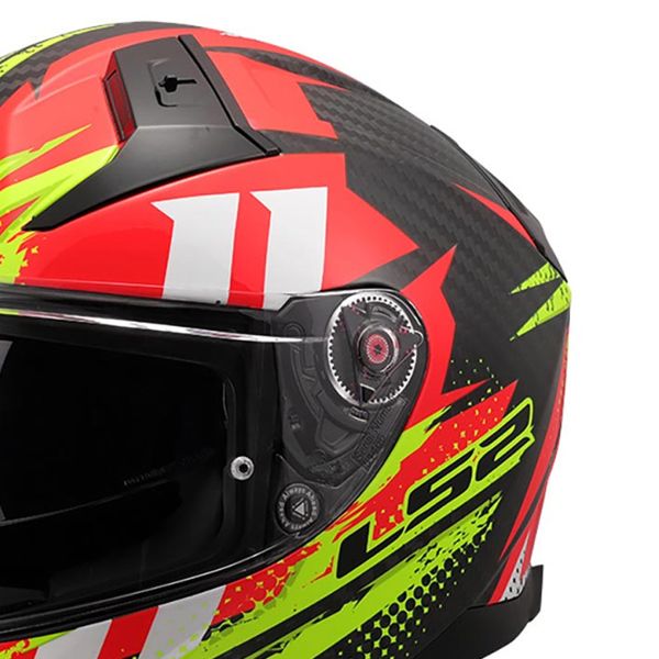 LS2 Vector II C Tantic Rosso H-Vis Giallo FF811