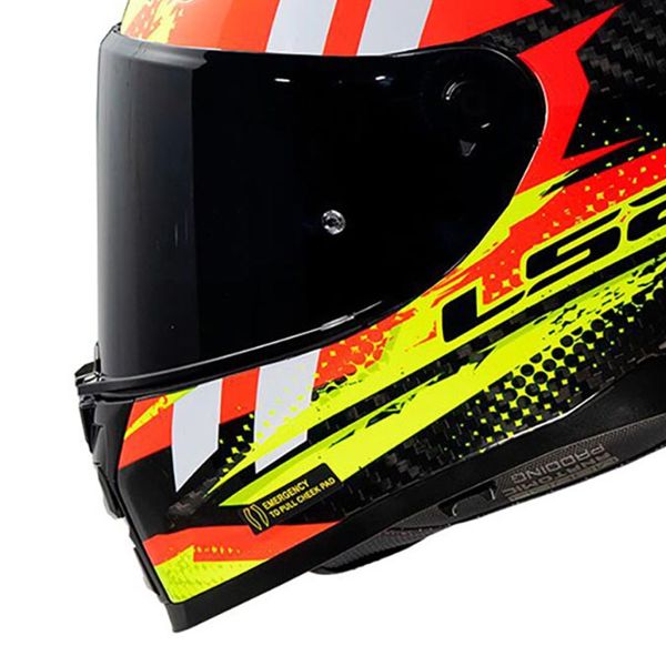 LS2 Vector II C Tantic Rosso H-Vis Giallo FF811