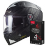 Casque Integrale LS2 Vector II Splitter Black White FF811 + Kit Bluetooth 4X Cardo